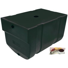 Dynaplas Water Tank, Black Plastic With Stainless Steel Tap - 60 Litre